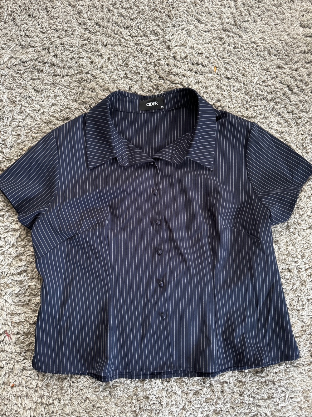 CIDER PLUS STRIPED BUTTON UP